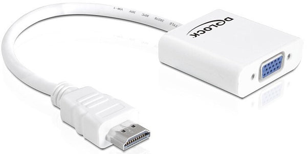 DeLOCK 65346 videokabel adapter VGA (D-Sub) HDMI Type A (Standard) Hvid