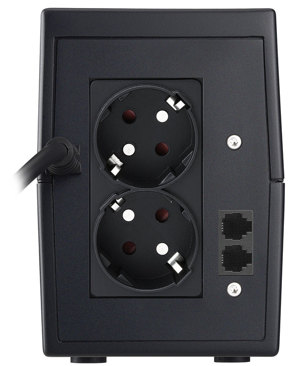 PowerWalker VI 850 SHL Schuko UPS-enhed Interaktivt indgangsstik 0,85 kVA 480 W 2 AC stikkontakt(er)
