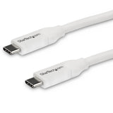StarTech.com USB2C5C4MW USB-kabel USB 3.2 Gen 1 (3.1 Gen 1) 4 m USB C 0,48 Gbit/sek. 100 W Hvid