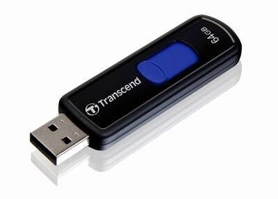 Transcend JetFlash elite JetFlash 760, 64GB USB-nøgle USB Type-A 3.2 Gen 1 (3.1 Gen 1) Sort, Blå