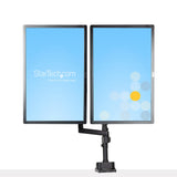 StarTech.com ARMDUALPIVOT skærmbeslag og -stativer 81,3 cm (32") Skrivebord Sort