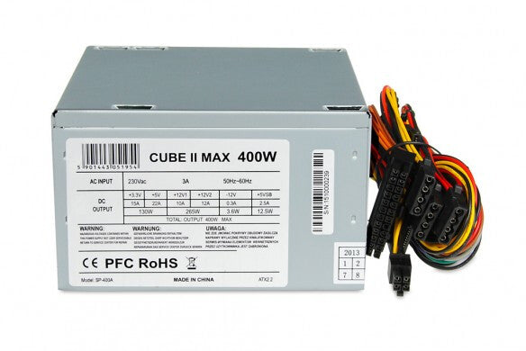 iBox CUBE II enhed til strømforsyning 400 W 20+4 pin ATX ATX Sølv