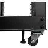 StarTech.com 4POSTRACK25U stativ 25U Fritstående reol Sort