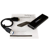 StarTech.com SM2NGFFMBU33 drevkabinet SSD kabinet Sort M.2