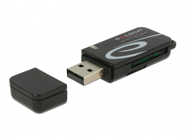 DeLOCK 91602 kortlæser USB 2.0 Sort
