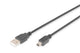Digitus AK-300108-030-S USB-kabel USB 2.0 3 m USB A Mini-USB B 0,48 Gbit/sek. Sort