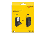DeLOCK 20933 nøgleskab eller organizer Aluminium, Plast Sort