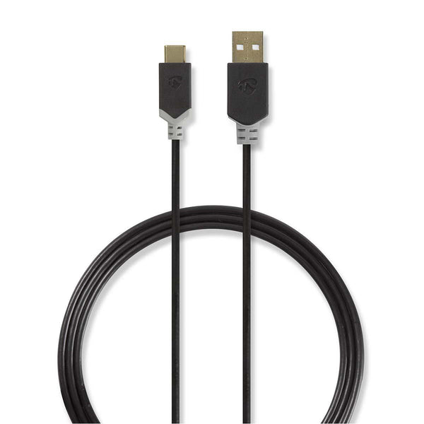 Nedis CCBW60600AT10 USB-kabel USB 2.0 1 m USB C USB A 0,48 Gbit/sek. Anthracit