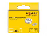 DeLOCK 85817 Lightning kabel 0,92 m Lyserød, Hvid