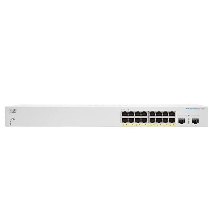 Cisco CBS220-16P-2G Administreret L2 Gigabit Ethernet (10/100/1000) Strøm over Ethernet (PoE) Hvid