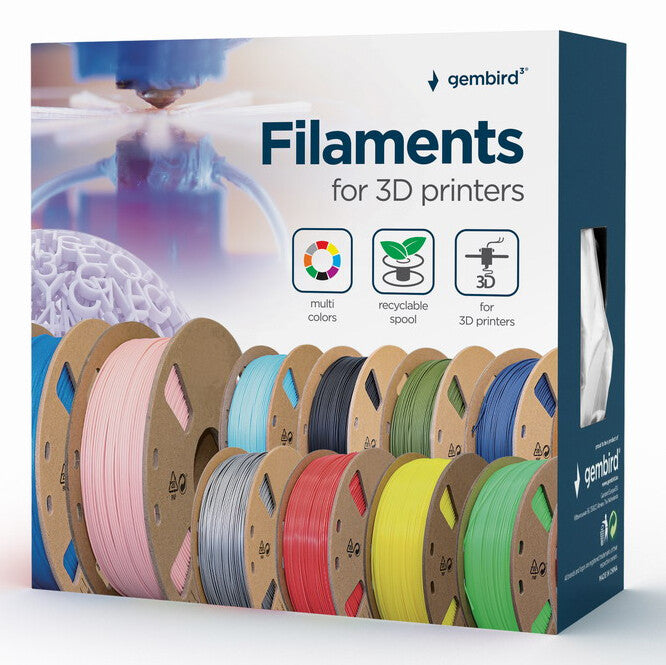 Gembird 3DP-PLA+1.75-02-GL 3D print materiale Polymælkesyre (PLA) Brun 1 kg