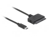 DeLOCK 63803 kabel kønsskifter USB C 22-pin SATA Sort