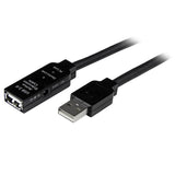 StarTech.com USB2AAEXT15M USB-kabel USB 2.0 15 m USB A Sort