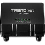 Trendnet TPE-104GS netværks-splitter Strøm over Ethernet (PoE) Sort
