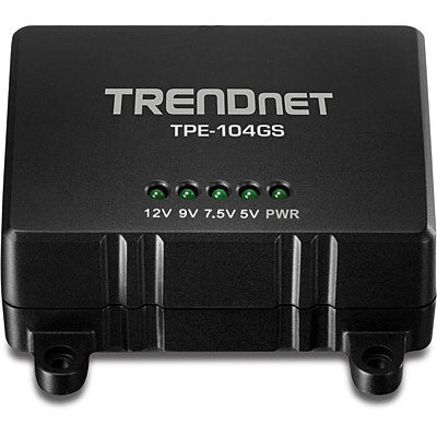Trendnet TPE-104GS netværks-splitter Strøm over Ethernet (PoE) Sort