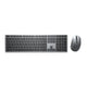 DELL KM7321W tastatur Mus inkluderet Kontor RF trådløs + Bluetooth AZERTY Belgisk Grå, Titanium