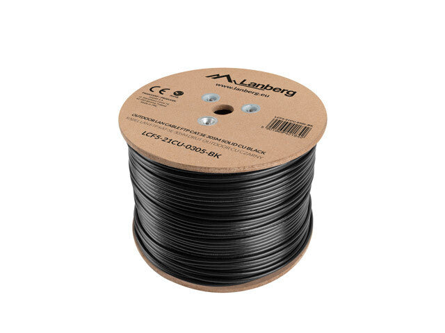 Lanberg LCF5-21CU-0305-BK netværkskabel Sort 305 m Cat5e F/UTP (FTP)