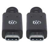 Manhattan 355223 USB-kabel USB 3.2 Gen 2 (3.1 Gen 2) 1 m USB C 10 Gbit/sek. Sort