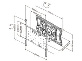 Multibrackets 9697 skærmbeslag til skiltning 2,16 m (85") Sort