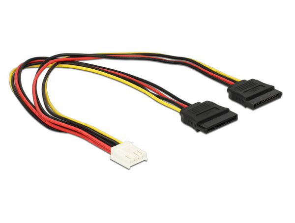 DeLOCK 0.3m, Floppy 4p/2x SATA 15p 0,3 m