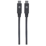 Manhattan 355223 USB-kabel USB 3.2 Gen 2 (3.1 Gen 2) 1 m USB C 10 Gbit/sek. Sort
