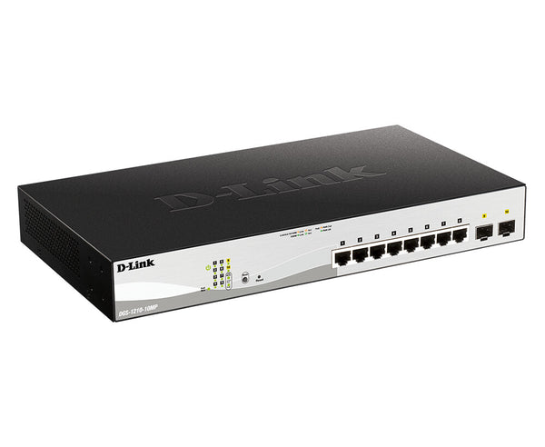 D-Link DGS-1210-10MP Administreret L2 Gigabit Ethernet (10/100/1000) Strøm over Ethernet (PoE) Sort, Grå