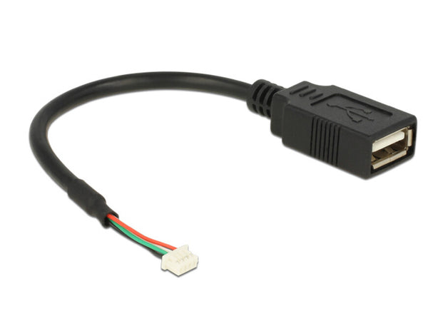 DeLOCK 84834 USB-kabel USB 2.0 0,15 m USB A 0,48 Gbit/sek. Sort