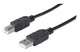 Manhattan 333368 USB-kabel USB 2.0 1,8 m USB A USB B 0,48 Gbit/sek. Sort