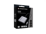 Conceptronic DONN13G dockingstation Ledningsført USB 3.2 Gen 1 (3.1 Gen 1) Type-C Grå