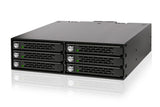 Icy Dock MB996SK-6SB drive bay panel Sort
