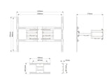 Multibrackets 3564 tv-beslag 2,79 m (110") Sort
