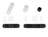 DeLOCK 18400 kabelorganisator Bord/Væg Kabelholder Sort, Hvid 10 stk