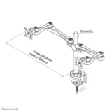 Neomounts FPMA-D930D skærmbeslag og -stativer 76,2 cm (30") Skrivebord Sølv