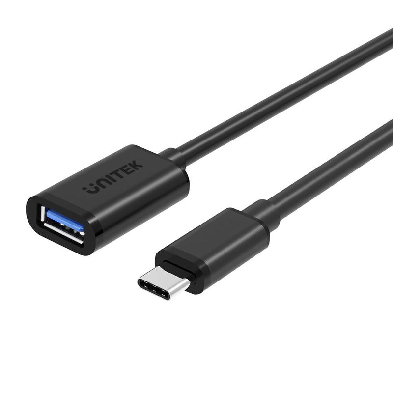 UNITEK Y-C476BK USB-kabel USB 3.2 Gen 1 (3.1 Gen 1) 0,2 m USB C USB A 5 Gbit/sek. Sort