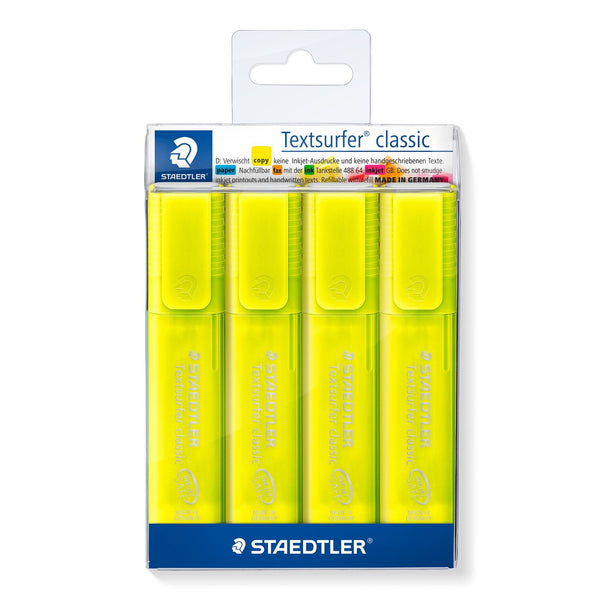 Staedtler 364-1P WP4 speedmarker 4 stk Mejselspids Gul