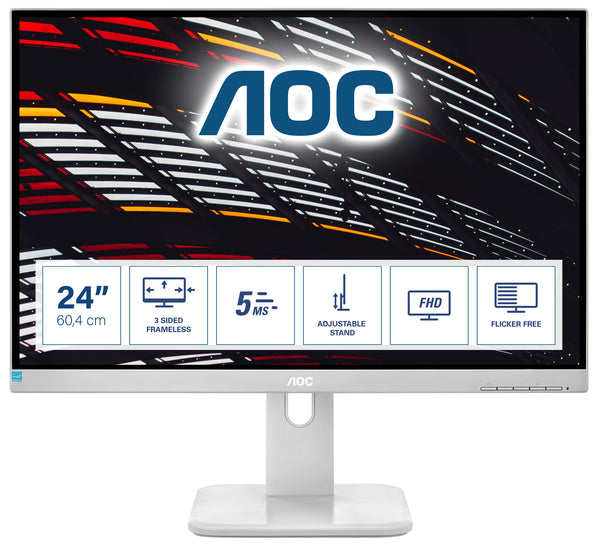 AOC P1 24P1/GR computerskærm 60,5 cm (23.8") 1920 x 1080 pixel Fuld HD LED Grå