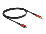 DeLOCK 86586 lydkabel 0,5 m 3.5mm Lightning Sort, Rød