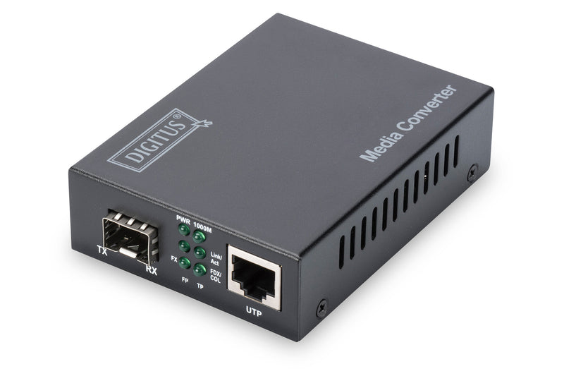 Digitus DN-82130 netværksomformer til medie 1000 Mbit/s Sort