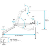 StarTech.com ARMSLIM skærmbeslag og -stativer 86,4 cm (34") Skrivebord Sort
