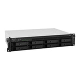 Synology RackStation RS1221RP+ NAS Stativ (2U) Ryzen Embedded V1500B 4 GB DDR4 48 TB HDD Aluminium, Sort
