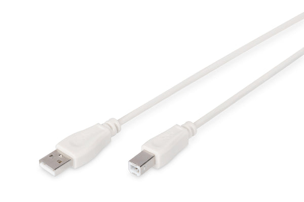Digitus AK-300102-018-E USB-kabel USB 2.0 1,8 m USB A USB B 0,48 Gbit/sek. Beige