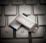 Intenso cMobile Line USB-nøgle 32 GB USB Type-A / USB Type-C 3.2 Gen 1 (3.1 Gen 1) Sølv