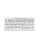 CHERRY STREAM KEYBOARD TKL tastatur Universel USB QWERTZ Schweizisk Hvid