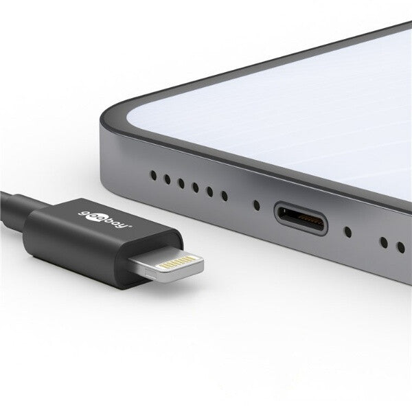 Goobay 39447 Lightning kabel 2 m Sort