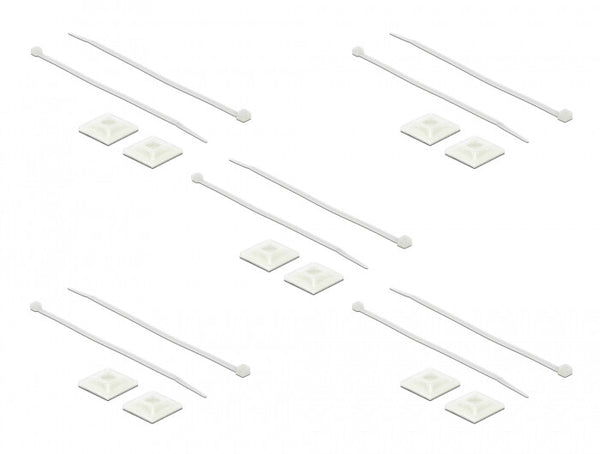 DeLOCK 18834 kabelbinderbeslag Hvid Nylon 10 stk