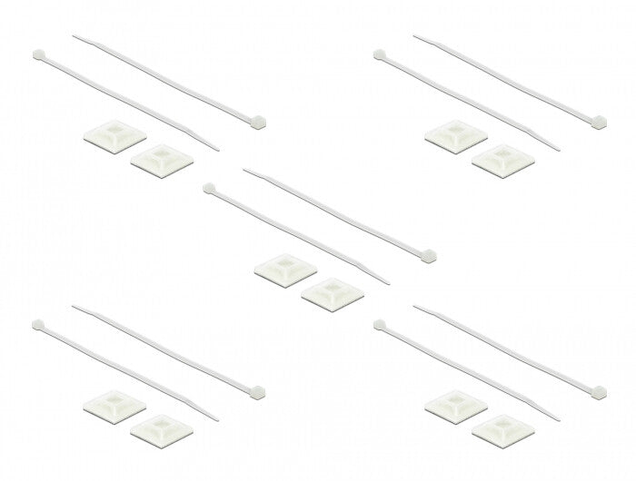 DeLOCK 18834 kabelbinderbeslag Hvid Nylon 10 stk