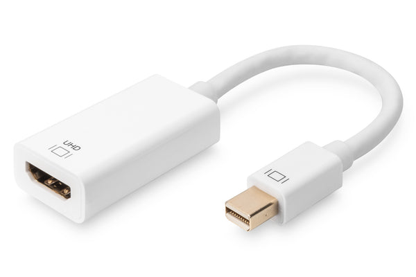 Digitus AK-340416-002-W videokabel adapter 0,2 m Mini DisplayPort HDMI Type A (Standard) Hvid