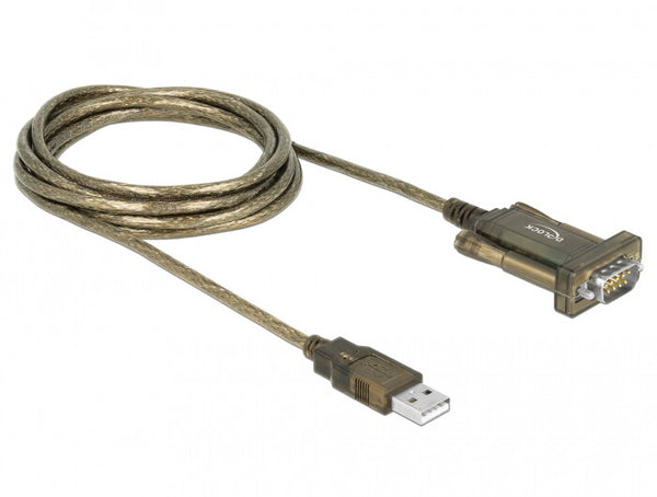 DeLOCK 64073 serielkabel Transparent 2 m USB Type-A DB-9