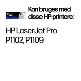 HP Original 85A LaserJet-tonerpatron, sort