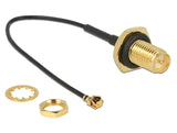 DeLOCK 89584 koaxial kabel RP-SMA MHF Sort, Guld